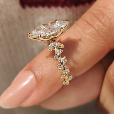 Cushion Hidden Halo Lab Grown Diamond Engagement Ring