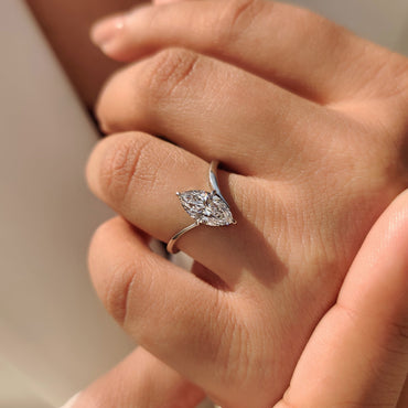 Cushion Hidden Halo Lab Grown Diamond Engagement Ring