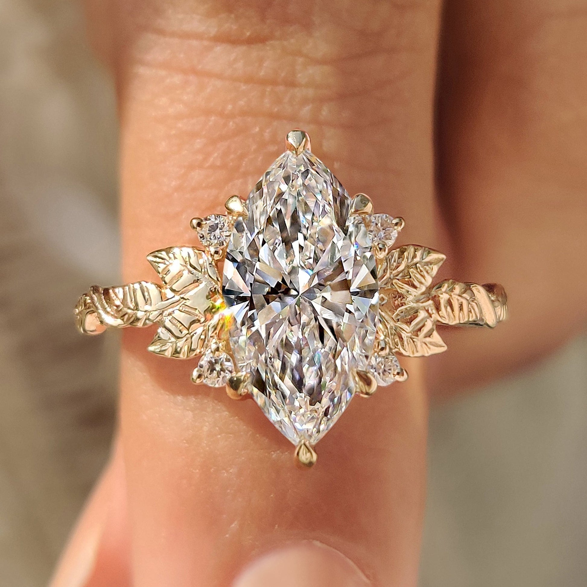 Cushion Hidden Halo Lab Grown Diamond Engagement Ring