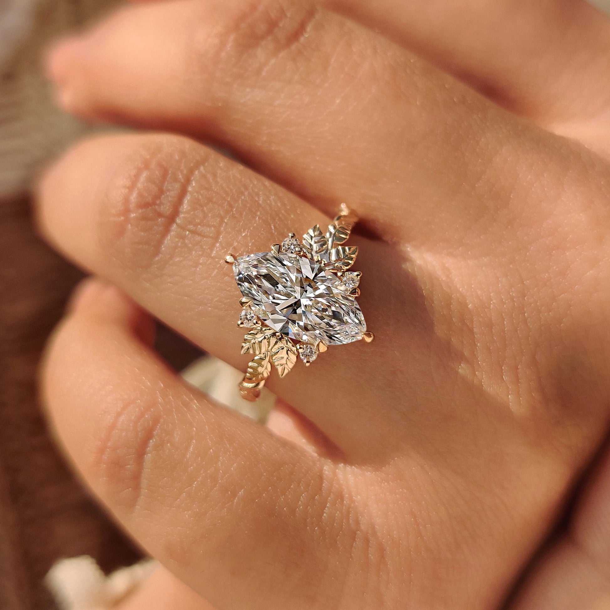 Cushion Hidden Halo Lab Grown Diamond Engagement Ring