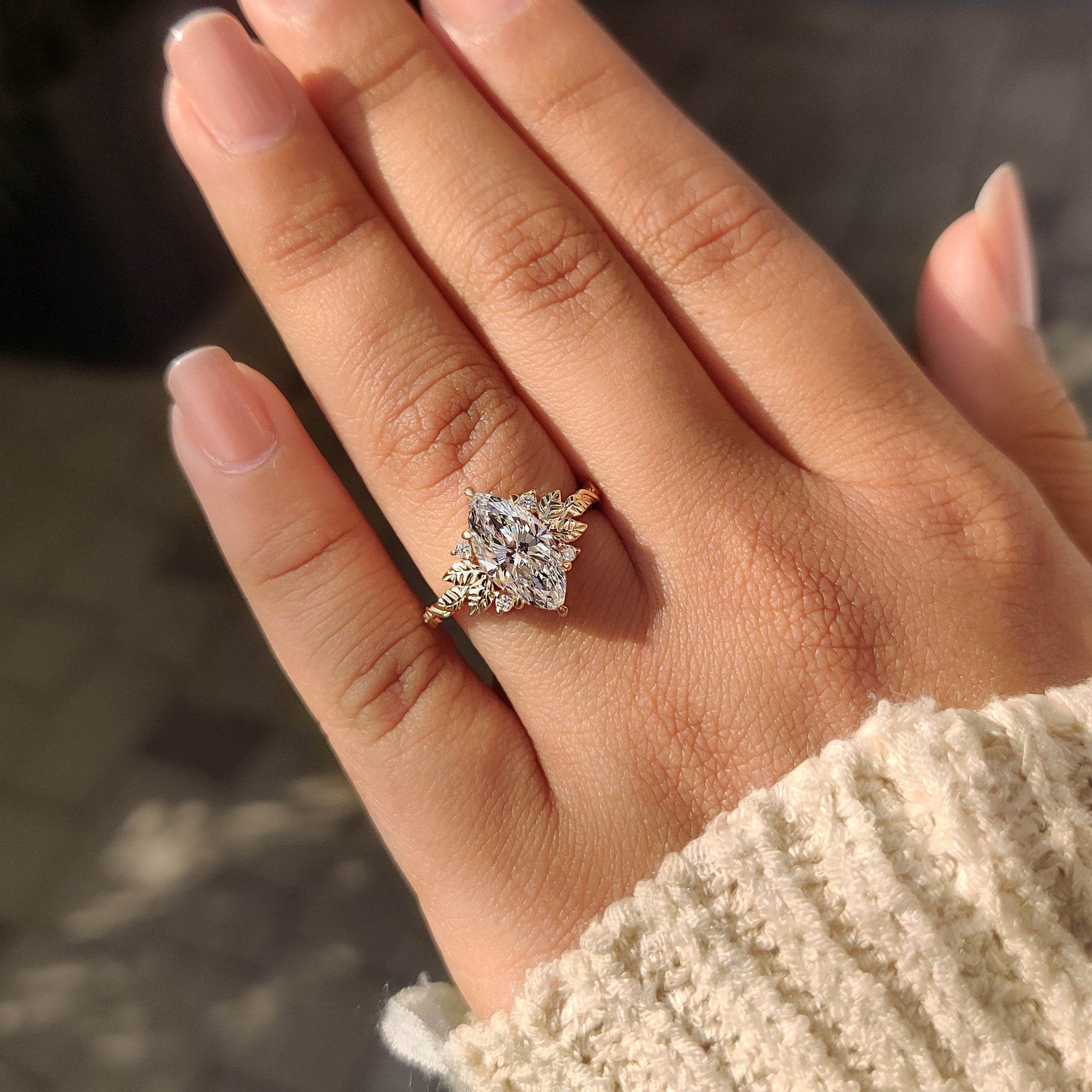 Cushion Hidden Halo Lab Grown Diamond Engagement Ring
