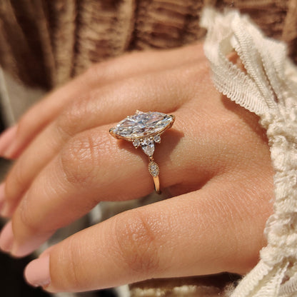 Cushion Hidden Halo Lab Grown Diamond Engagement Ring