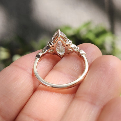 Cushion Hidden Halo Lab Grown Diamond Engagement Ring
