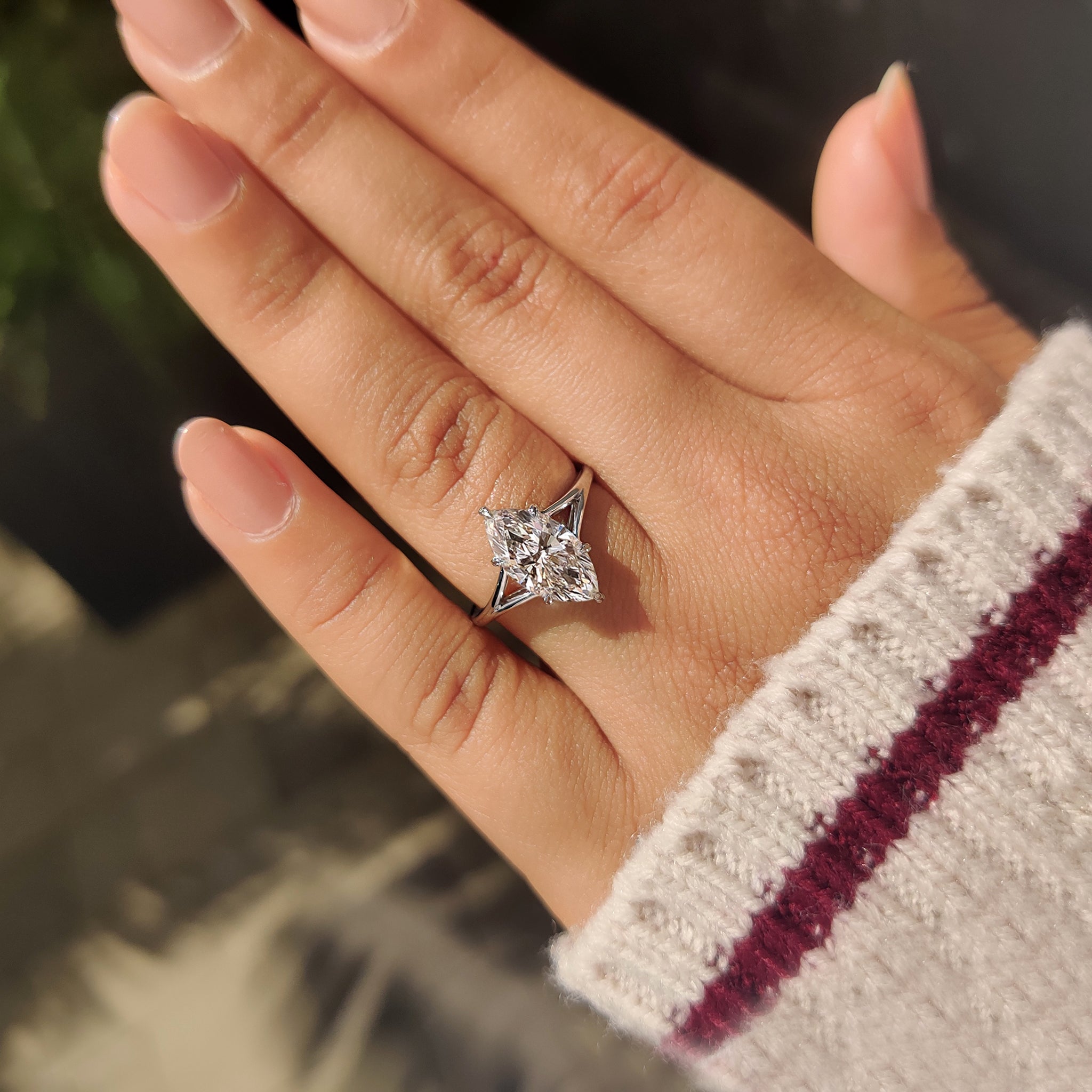 Cushion Hidden Halo Lab Grown Diamond Engagement Ring