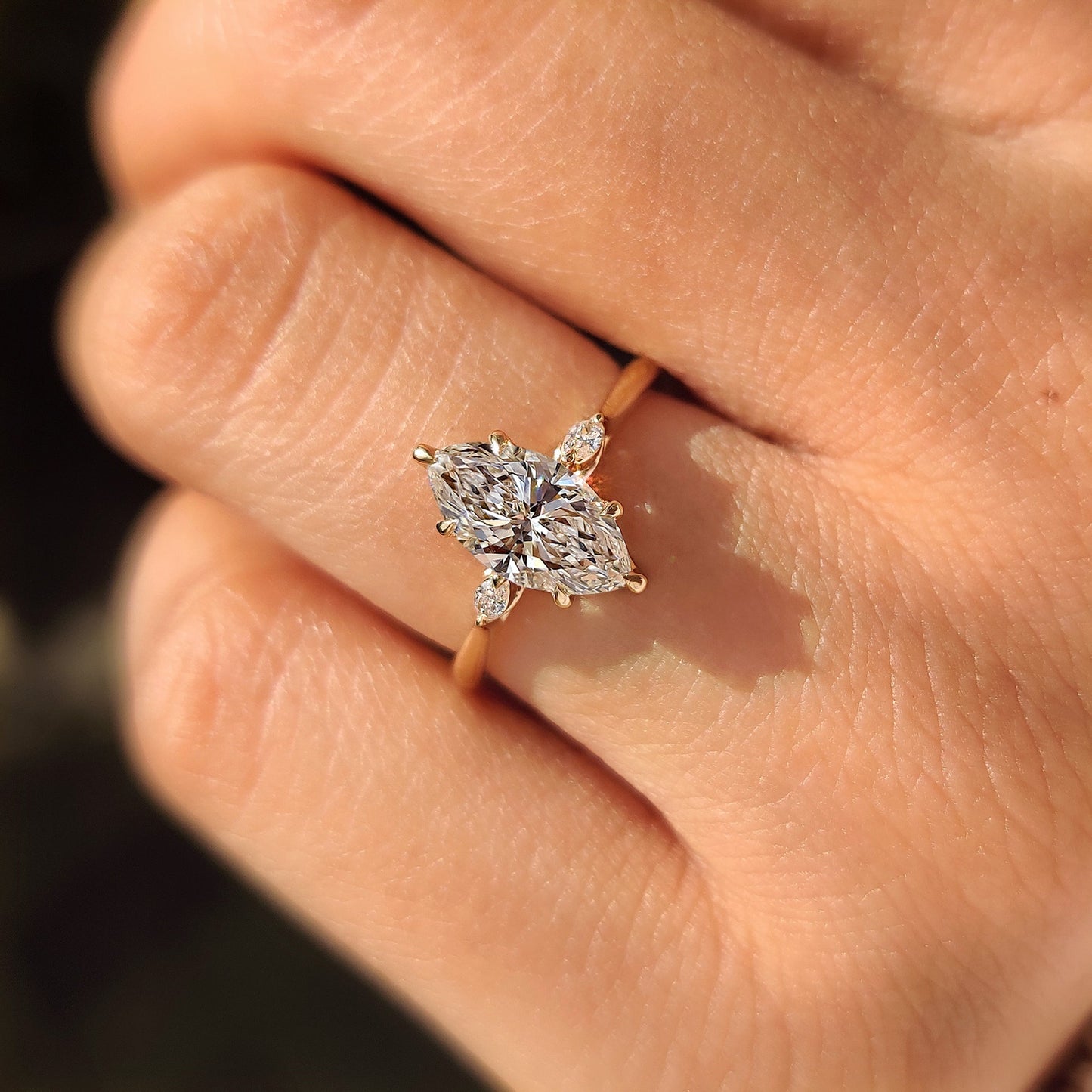 Cushion Hidden Halo Lab Grown Diamond Engagement Ring