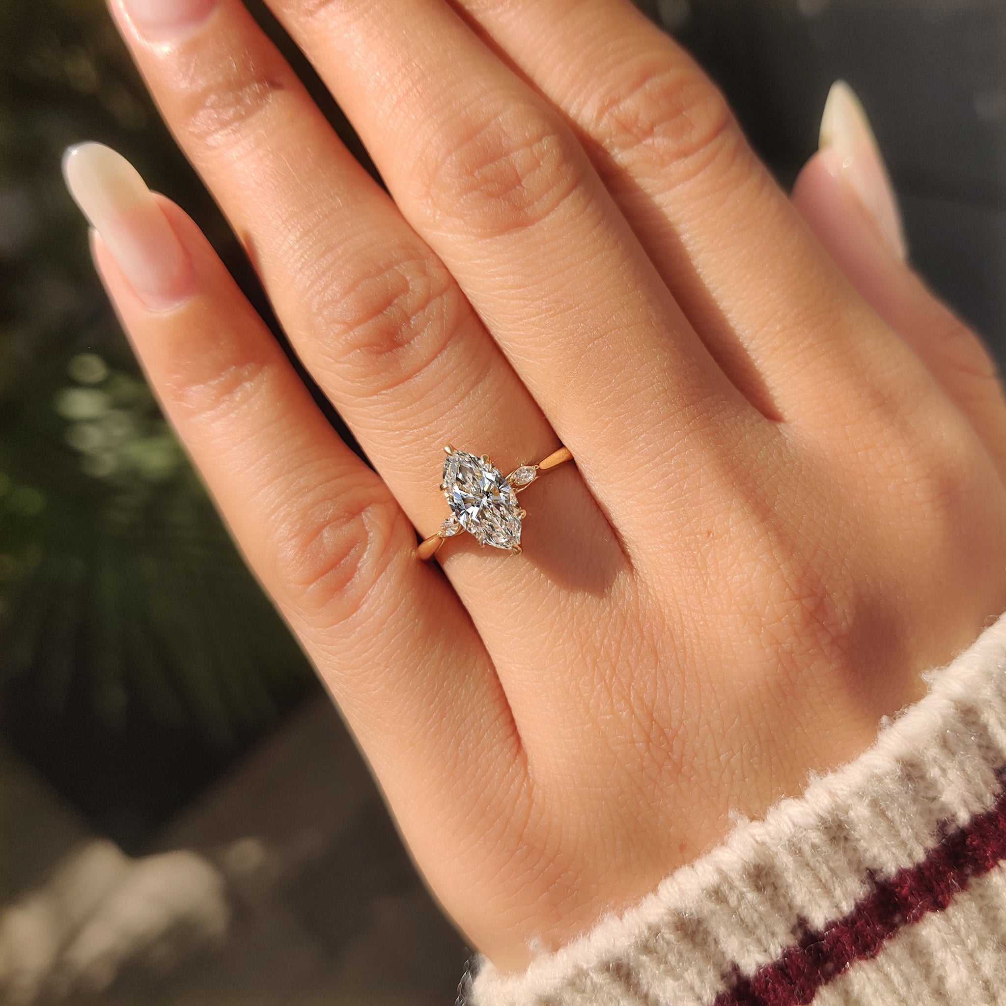 Cushion Hidden Halo Lab Grown Diamond Engagement Ring