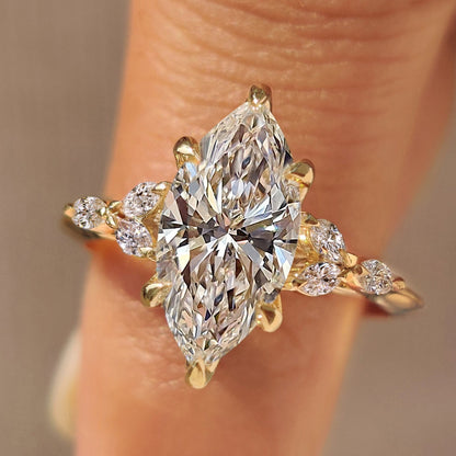 Cushion Hidden Halo Lab Grown Diamond Engagement Ring