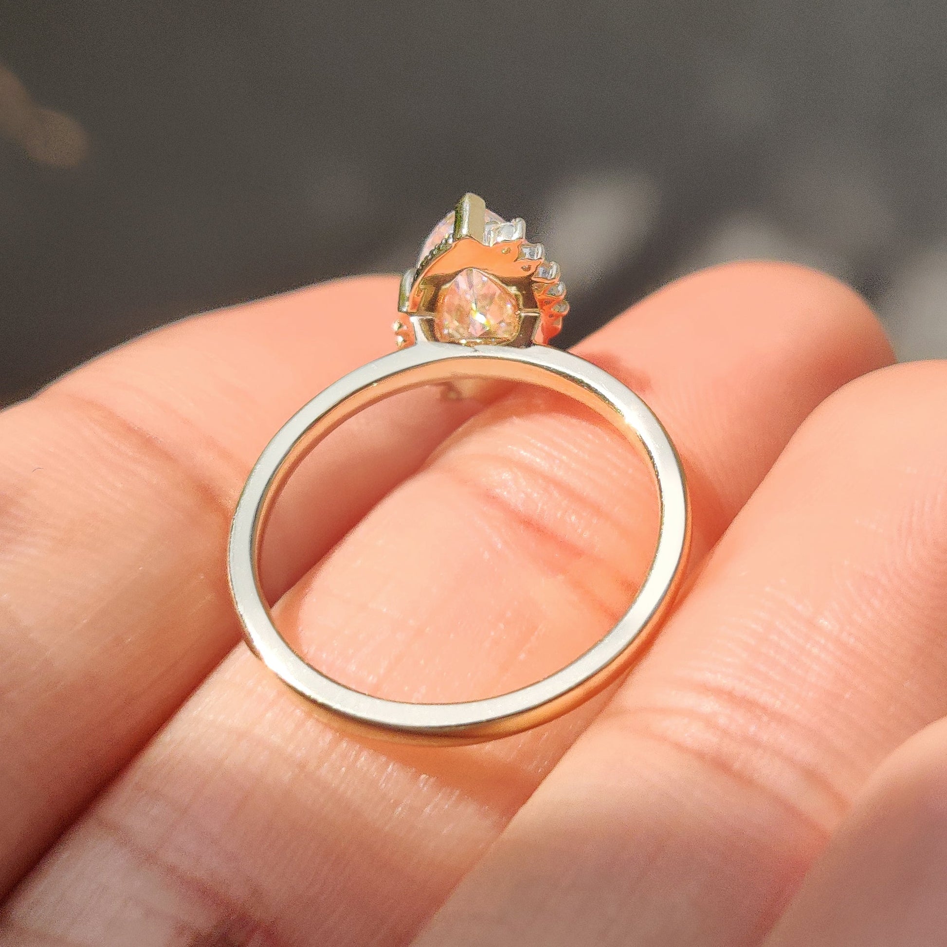 Cushion Hidden Halo Lab Grown Diamond Engagement Ring