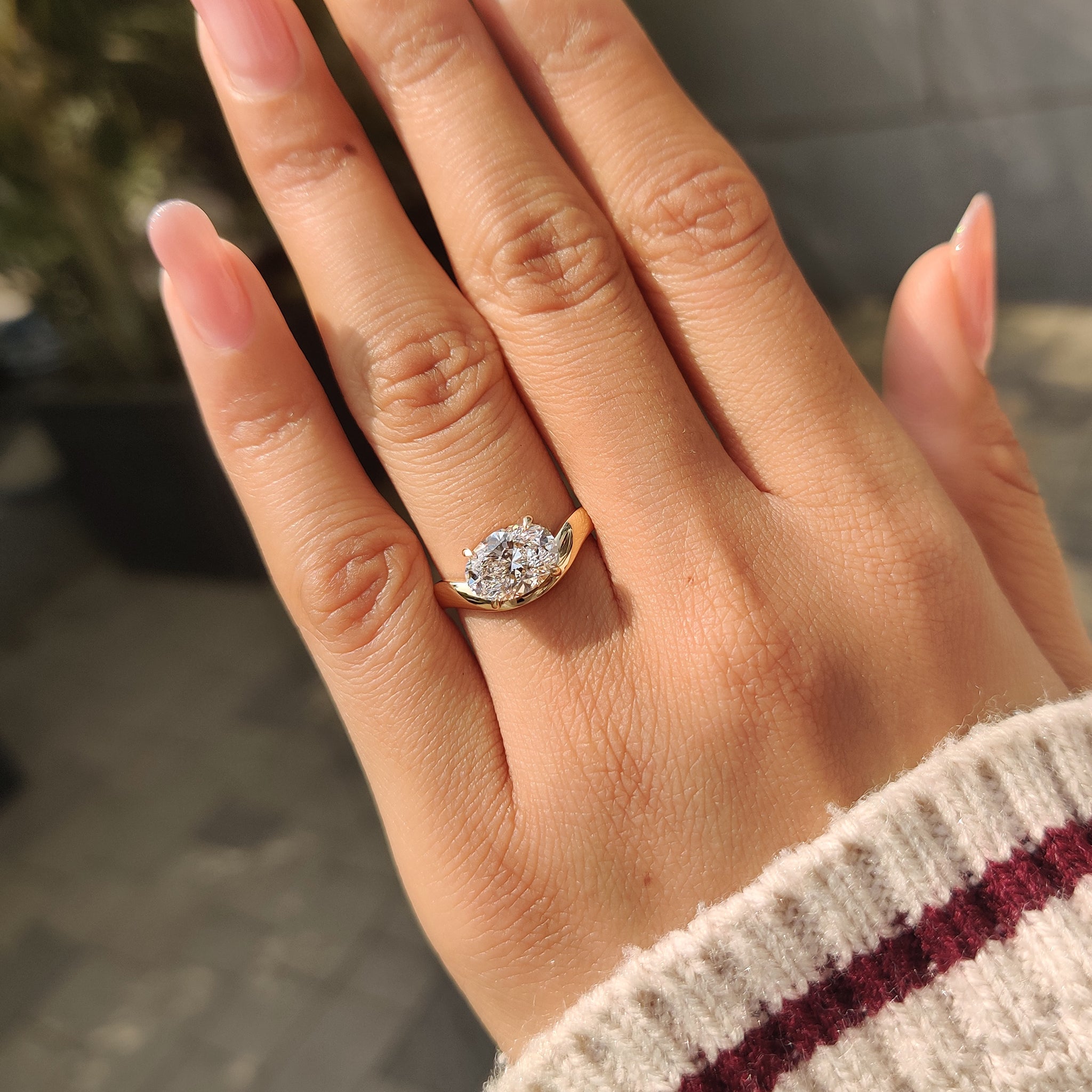Cushion Hidden Halo Lab Grown Diamond Engagement Ring