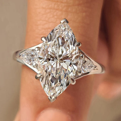 Cushion Hidden Halo Lab Grown Diamond Engagement Ring
