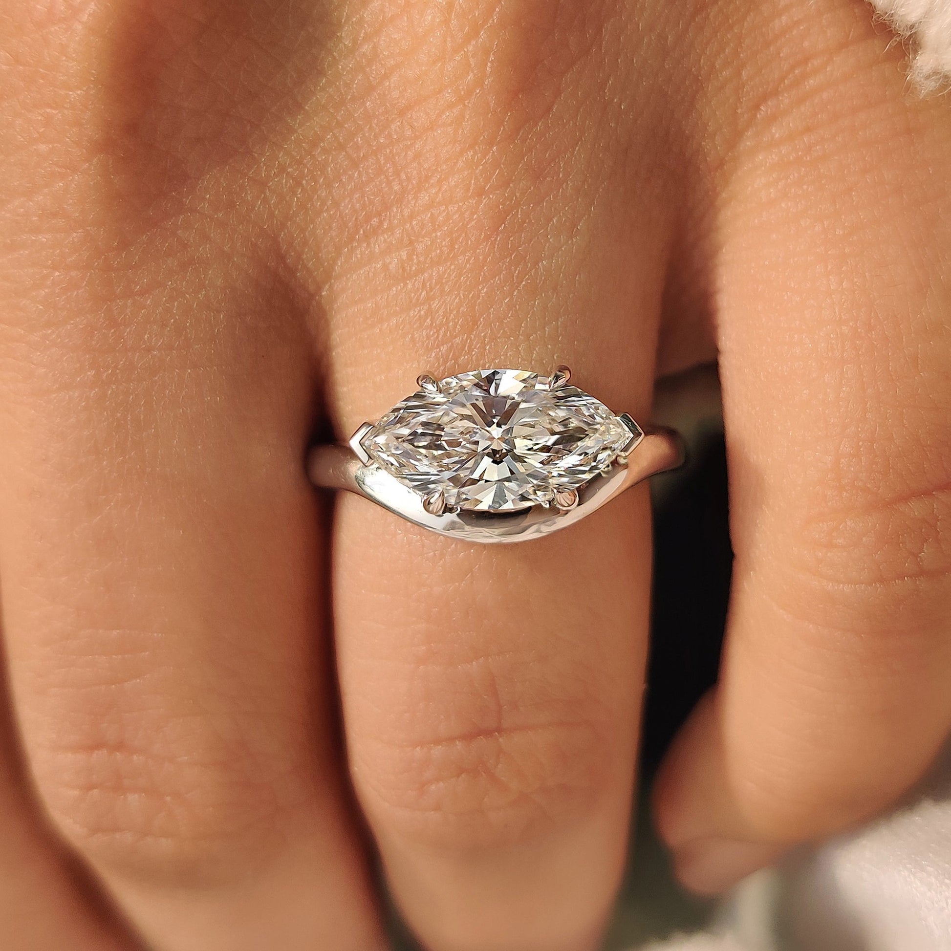 Cushion Hidden Halo Lab Grown Diamond Engagement Ring