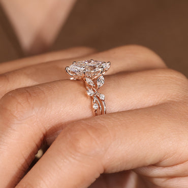 Cushion Hidden Halo Lab Grown Diamond Engagement Ring