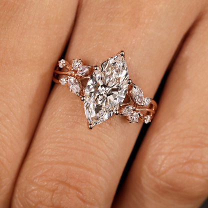 Cushion Hidden Halo Lab Grown Diamond Engagement Ring