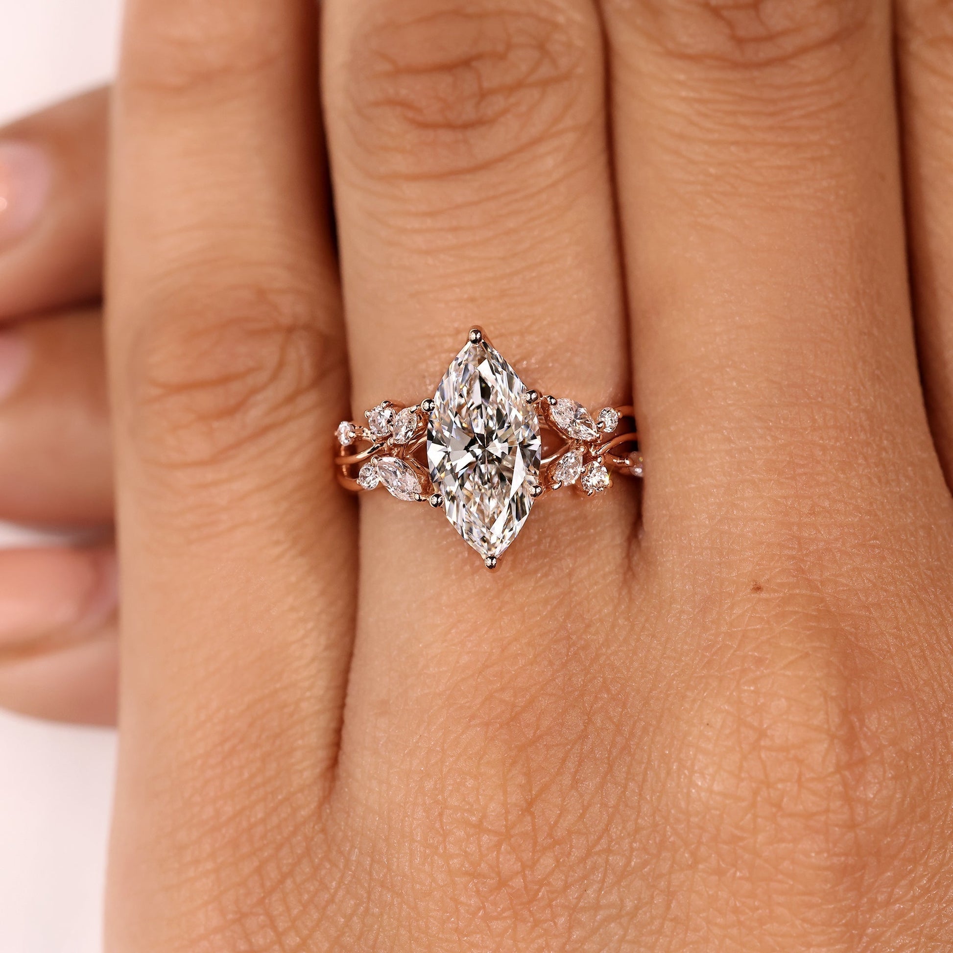 Cushion Hidden Halo Lab Grown Diamond Engagement Ring