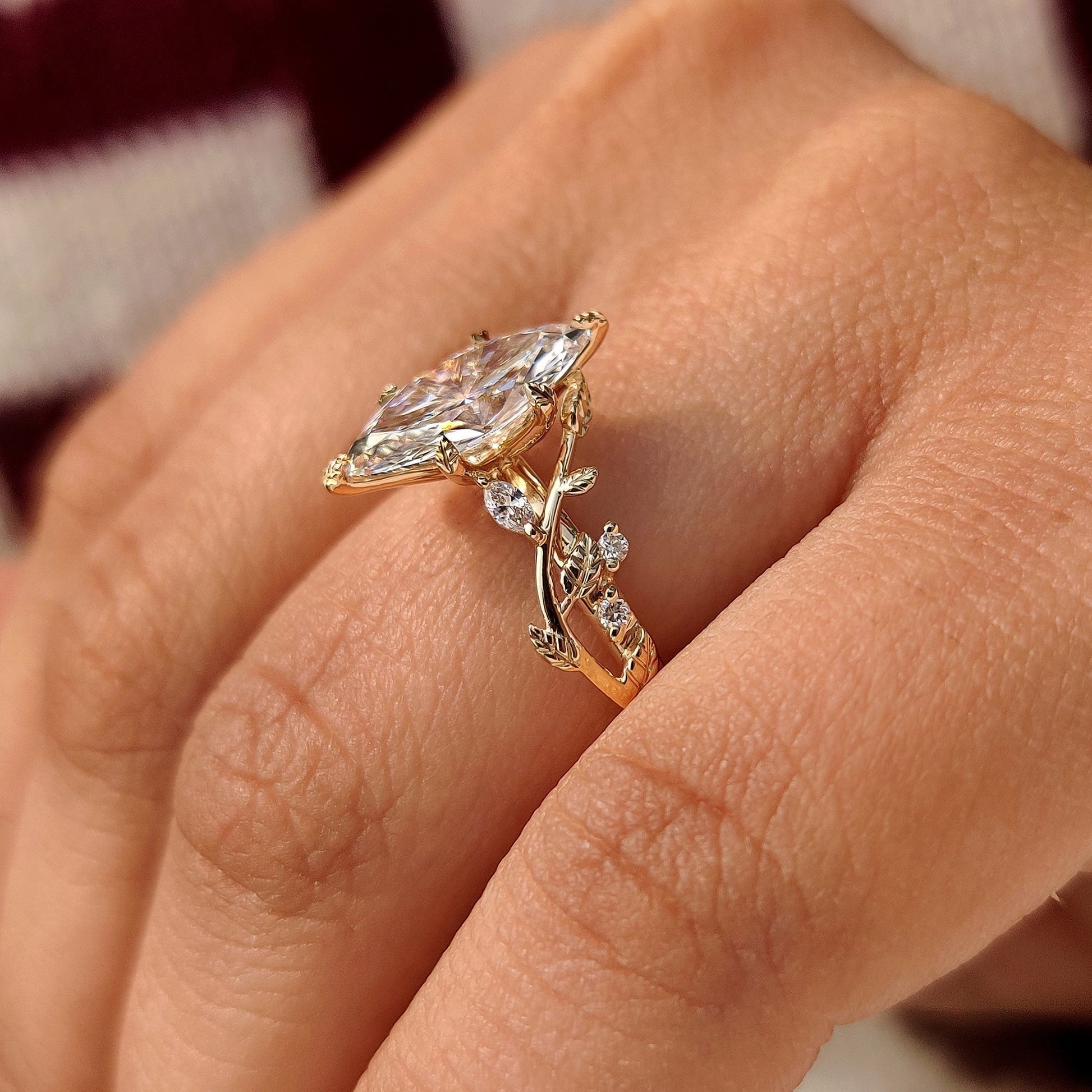 Cushion Hidden Halo Lab Grown Diamond Engagement Ring