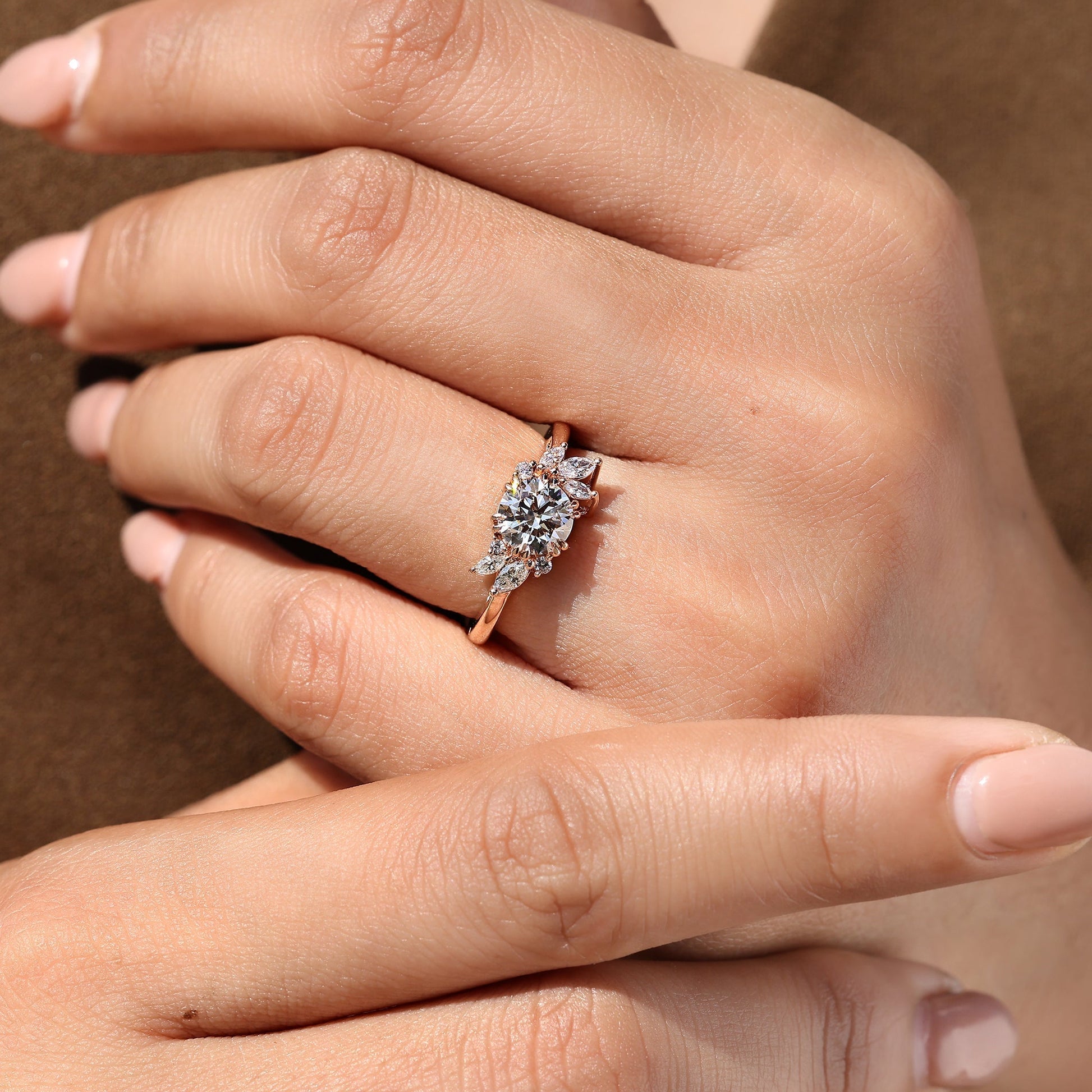 Cushion Hidden Halo Lab Grown Diamond Engagement Ring