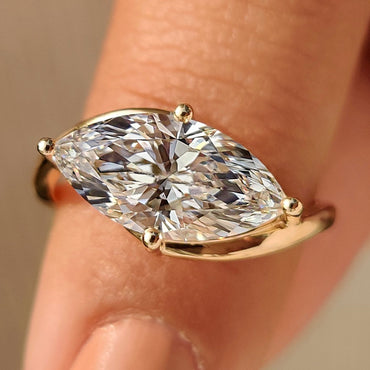 Cushion Hidden Halo Lab Grown Diamond Engagement Ring