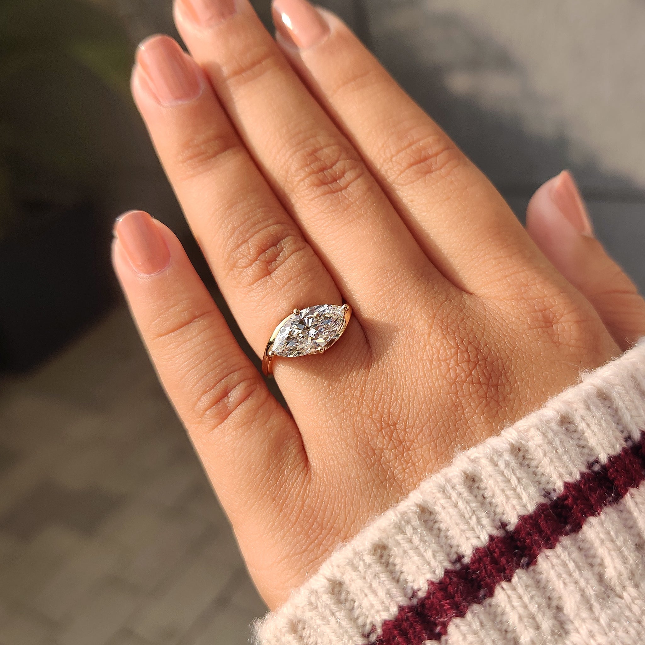 Cushion Hidden Halo Lab Grown Diamond Engagement Ring