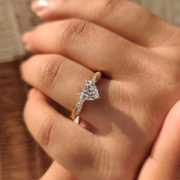 Cushion Hidden Halo Lab Grown Diamond Engagement Ring