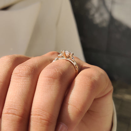 Cushion Hidden Halo Lab Grown Diamond Engagement Ring