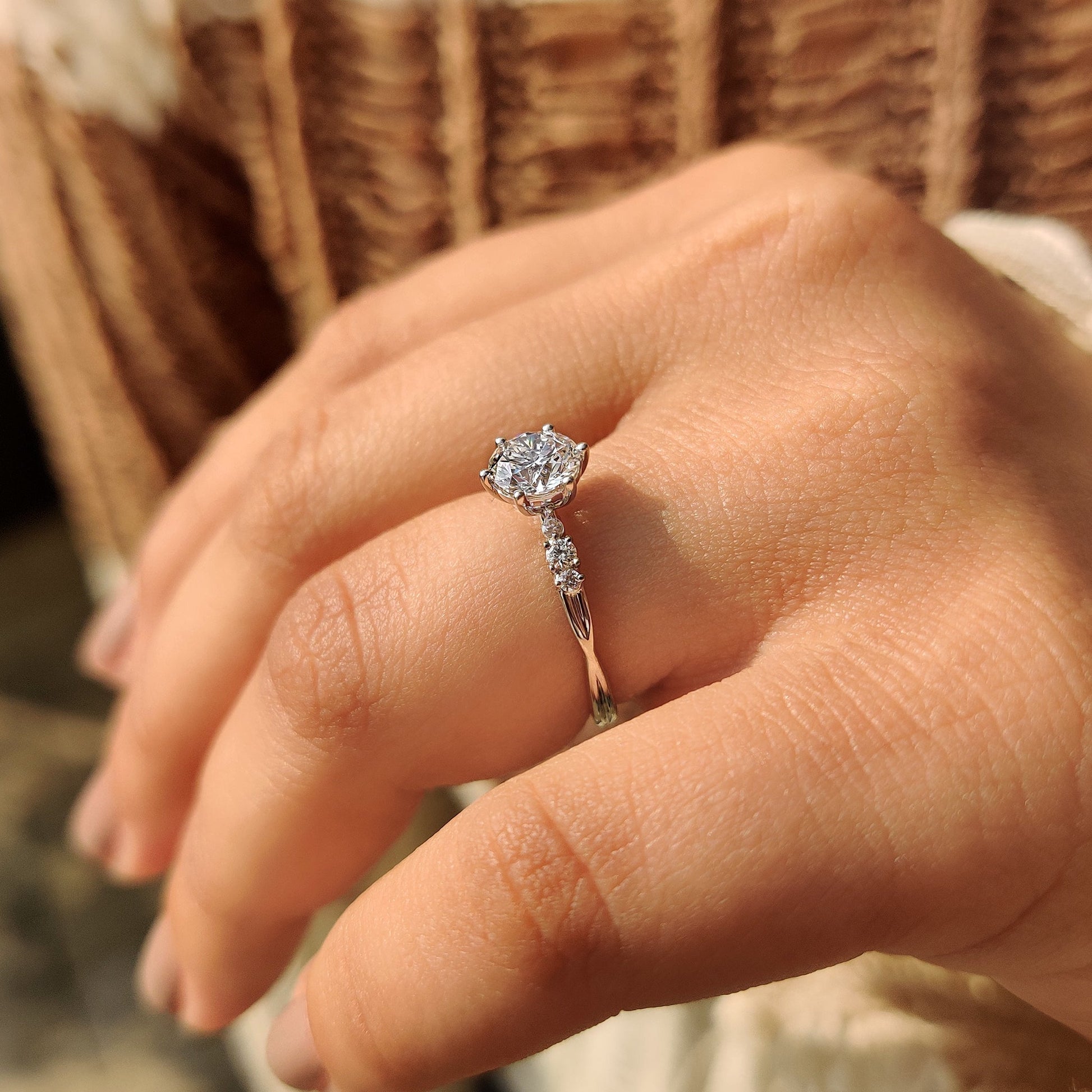 Cushion Hidden Halo Lab Grown Diamond Engagement Ring