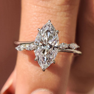 Cushion Hidden Halo Lab Grown Diamond Engagement Ring