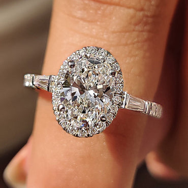 Cushion Hidden Halo Lab Grown Diamond Engagement Ring