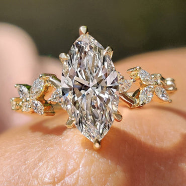 Cushion Hidden Halo Lab Grown Diamond Engagement Ring