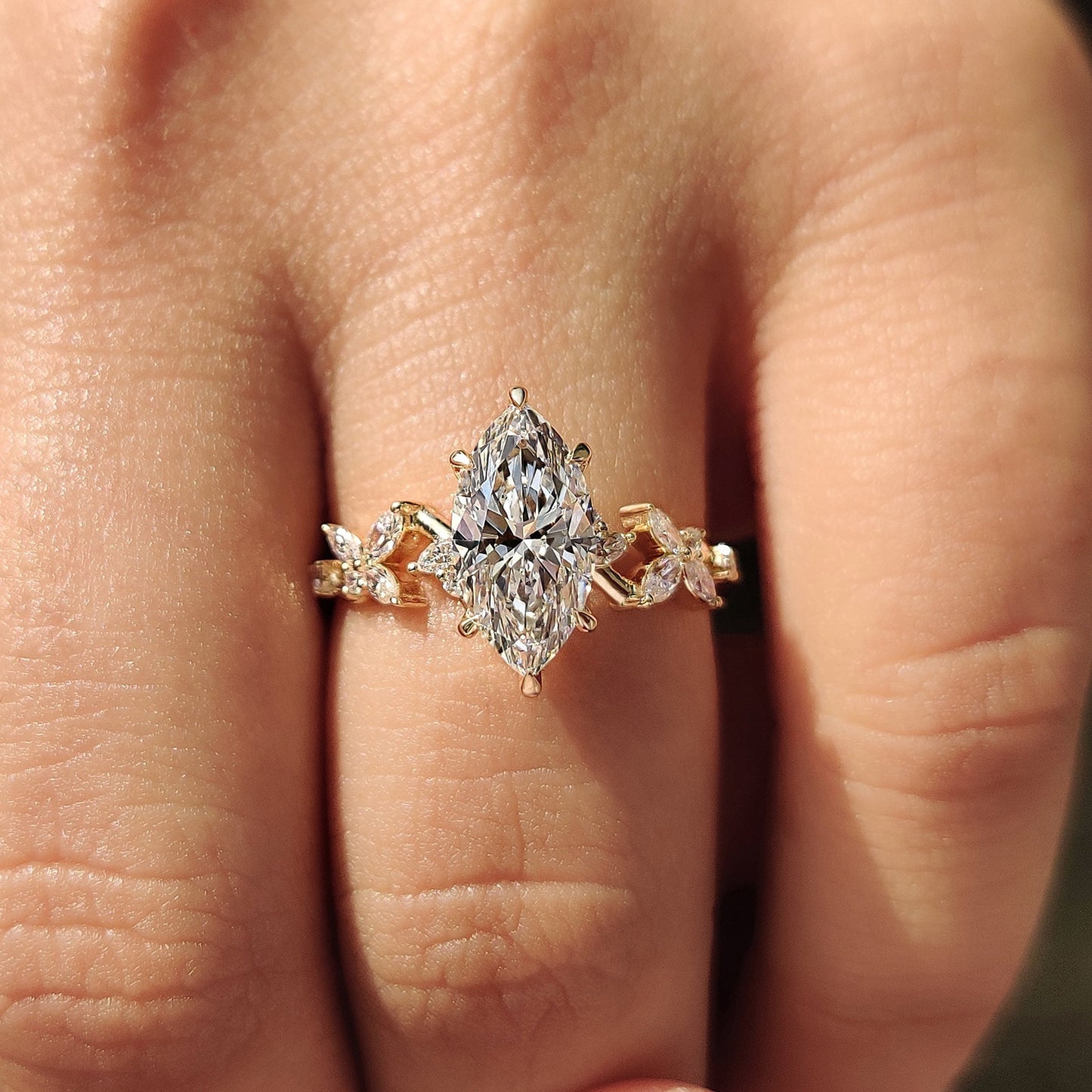 Cushion Hidden Halo Lab Grown Diamond Engagement Ring