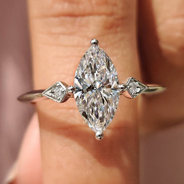 Cushion Hidden Halo Lab Grown Diamond Engagement Ring