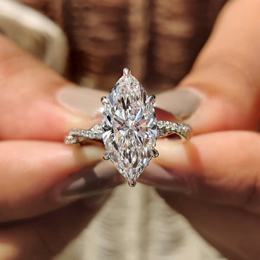 Cushion Hidden Halo Lab Grown Diamond Engagement Ring