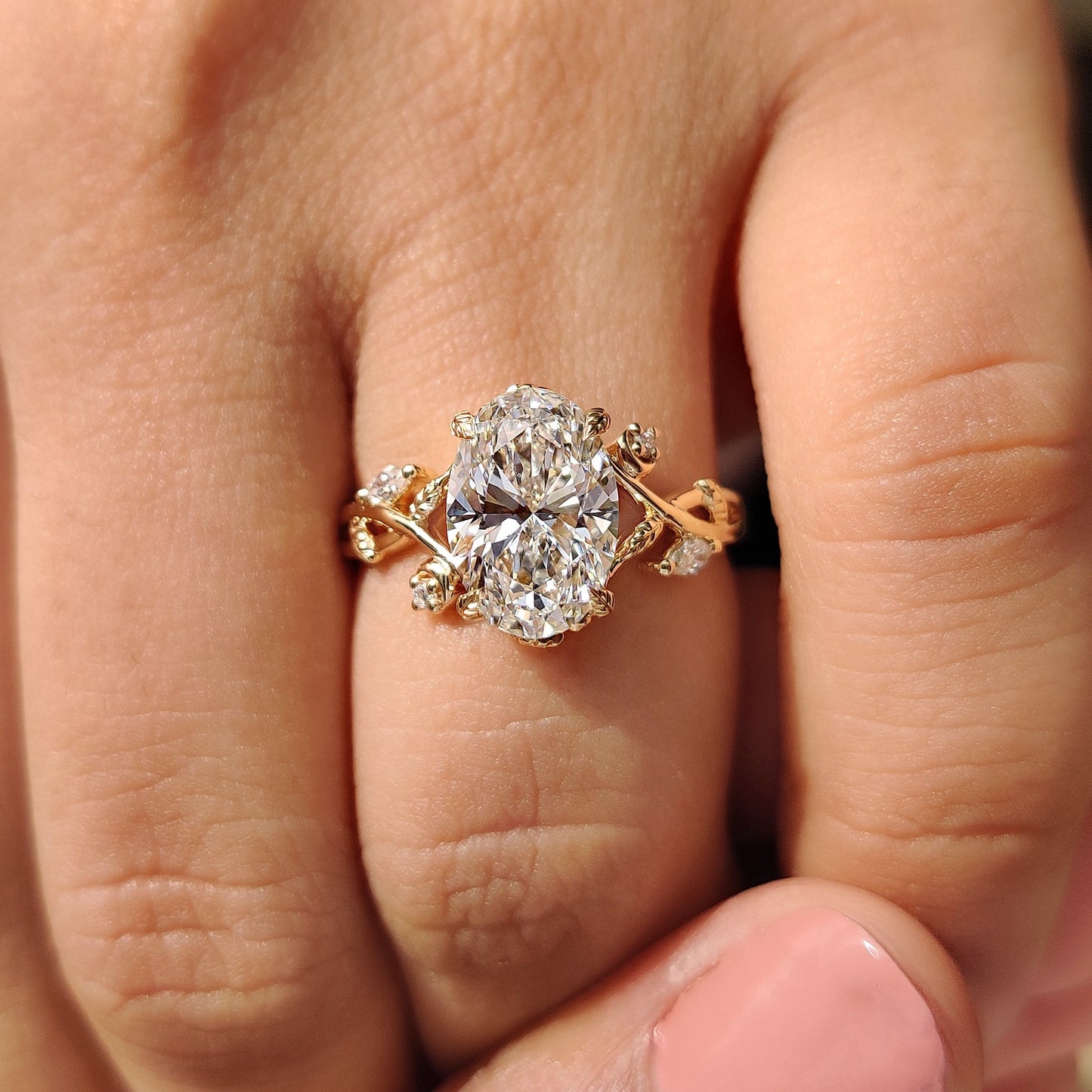 Cushion Hidden Halo Lab Grown Diamond Engagement Ring