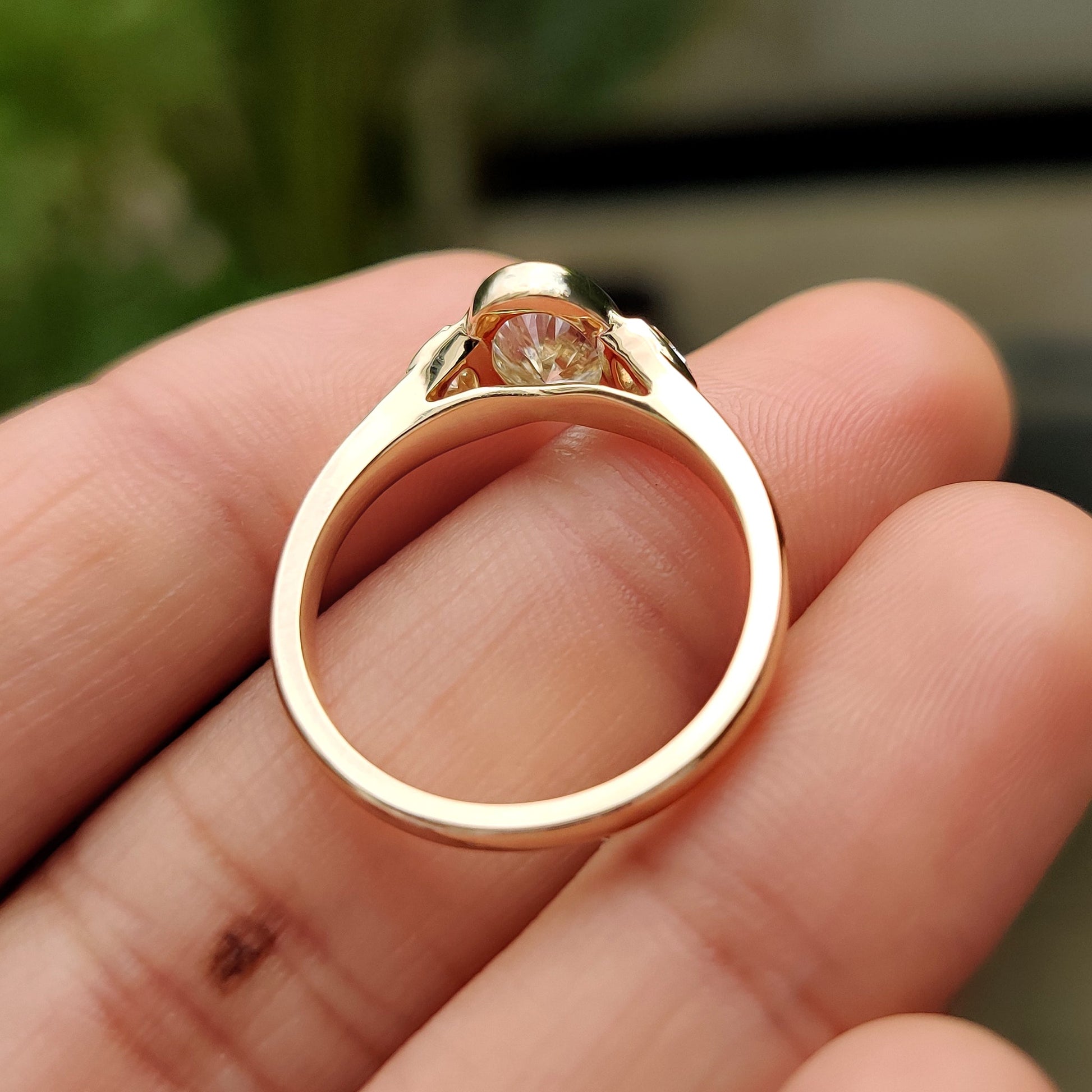 Cushion Hidden Halo Lab Grown Diamond Engagement Ring