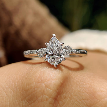 Cushion Hidden Halo Lab Grown Diamond Engagement Ring