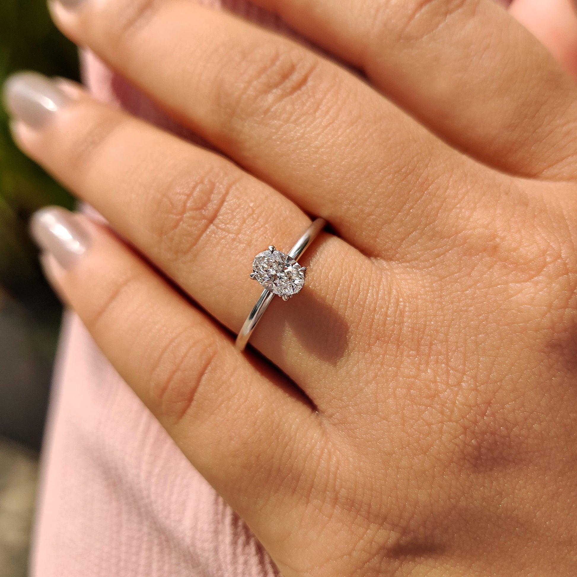 Cushion Hidden Halo Lab Grown Diamond Engagement Ring