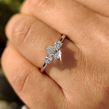 Cushion Hidden Halo Lab Grown Diamond Engagement Ring