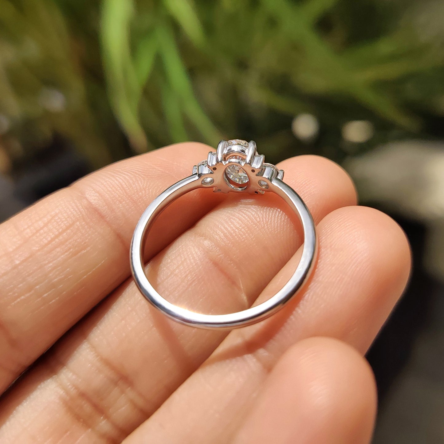 Cushion Hidden Halo Lab Grown Diamond Engagement Ring