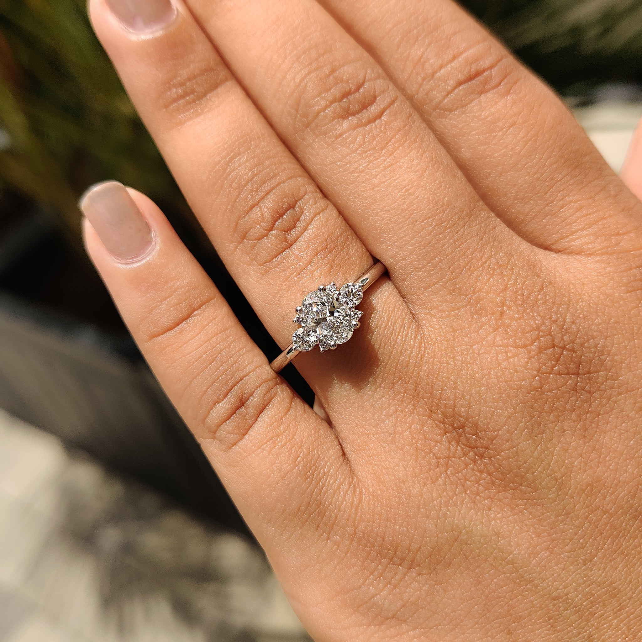 Cushion Hidden Halo Lab Grown Diamond Engagement Ring