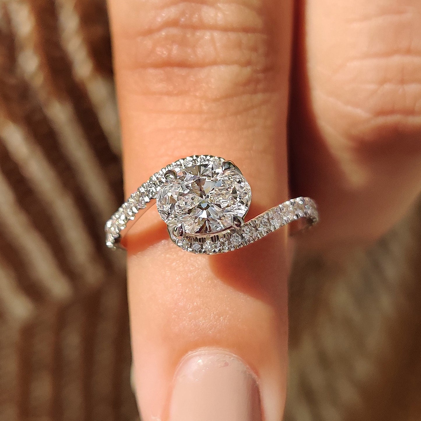 Cushion Hidden Halo Lab Grown Diamond Engagement Ring