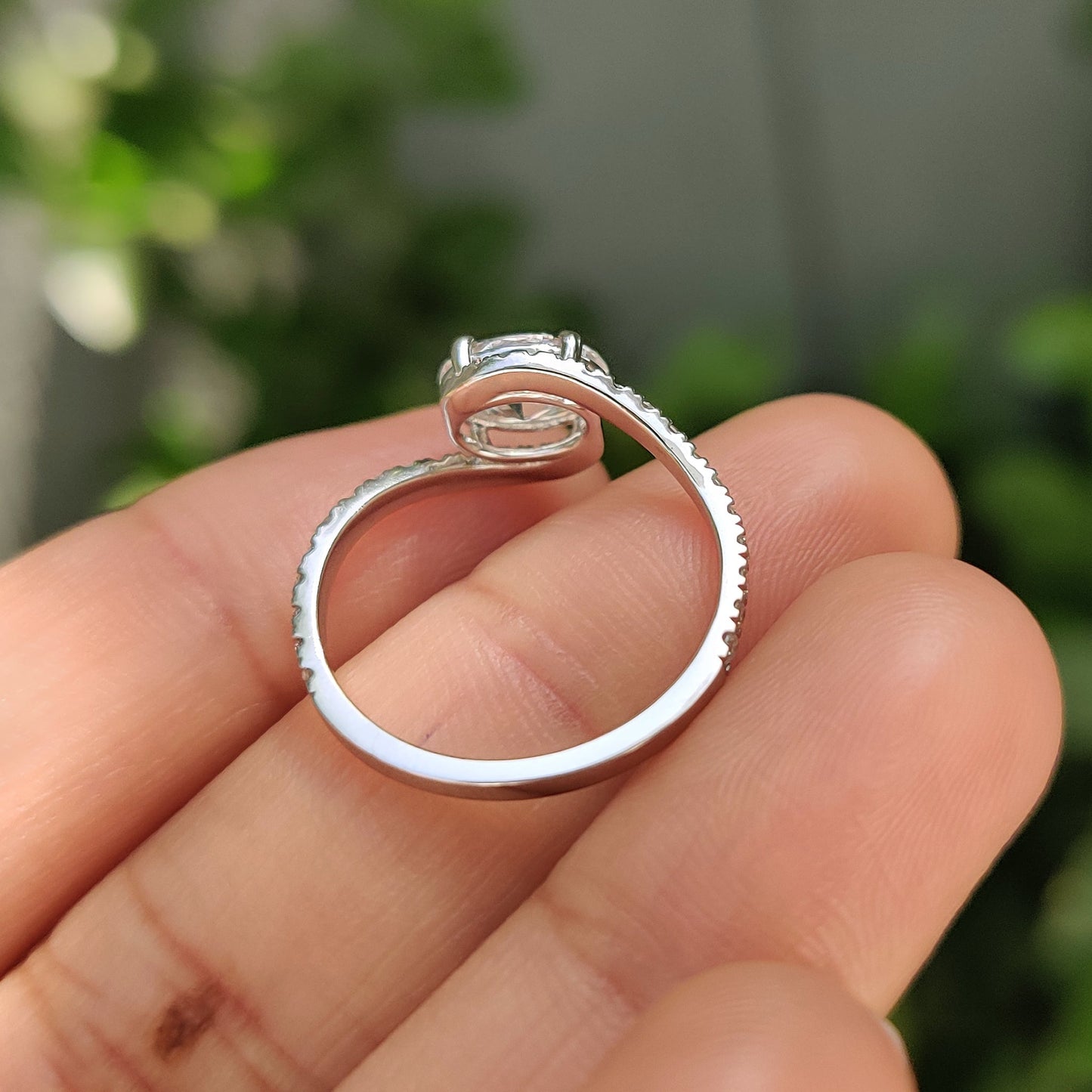 Cushion Hidden Halo Lab Grown Diamond Engagement Ring