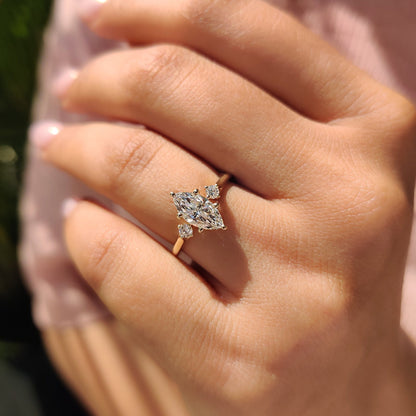 Cushion Hidden Halo Lab Grown Diamond Engagement Ring