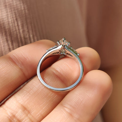 Cushion Hidden Halo Lab Grown Diamond Engagement Ring