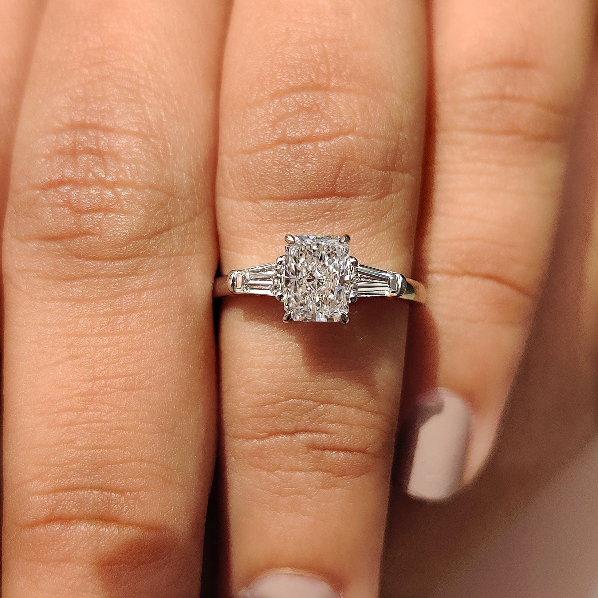 Cushion Hidden Halo Lab Grown Diamond Engagement Ring
