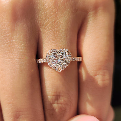 Cushion Hidden Halo Lab Grown Diamond Engagement Ring
