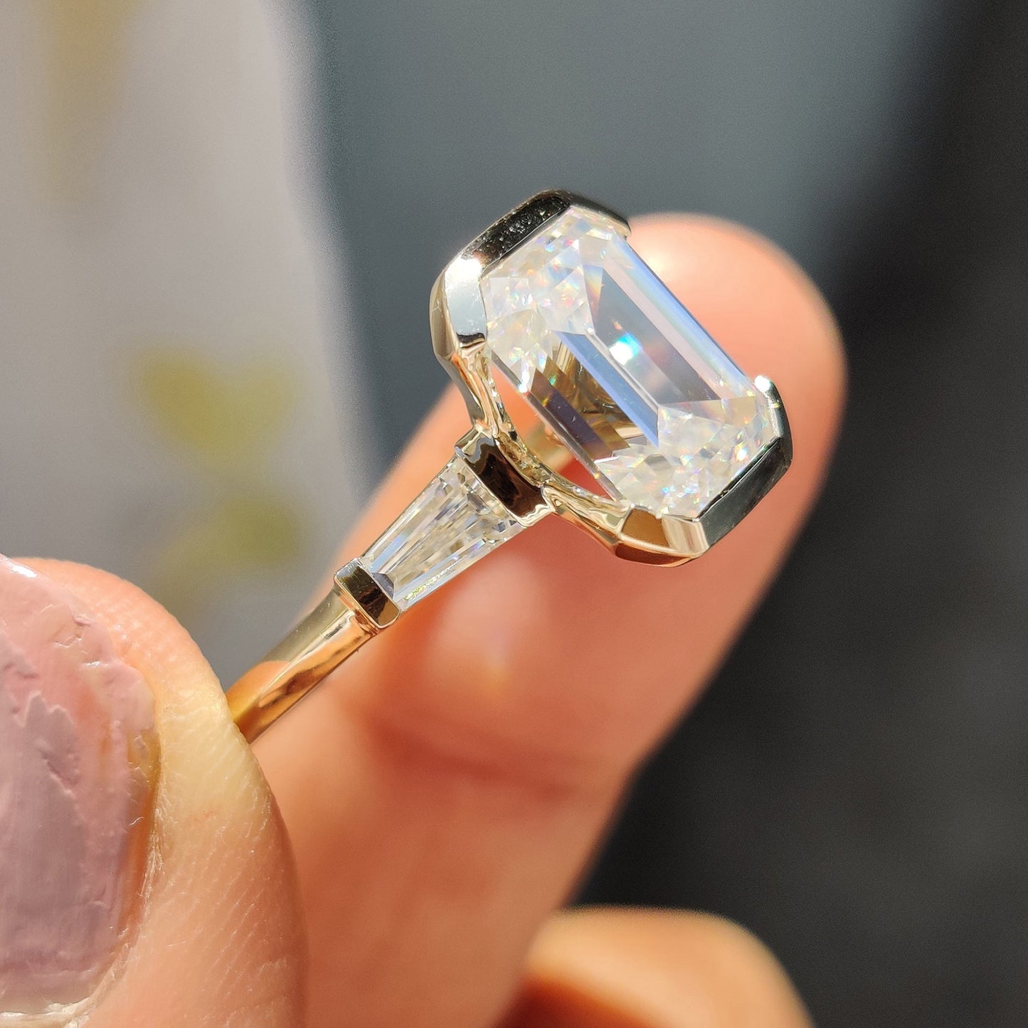 Cushion Hidden Halo Lab Grown Diamond Engagement Ring