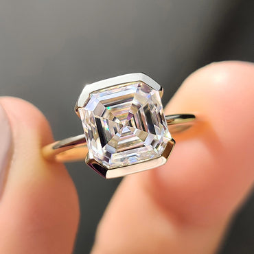 Cushion Hidden Halo Lab Grown Diamond Engagement Ring