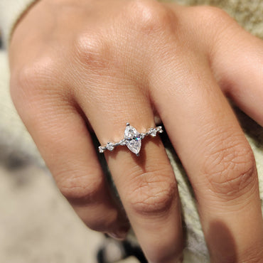 Cushion Hidden Halo Lab Grown Diamond Engagement Ring