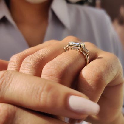 Cushion Hidden Halo Lab Grown Diamond Engagement Ring
