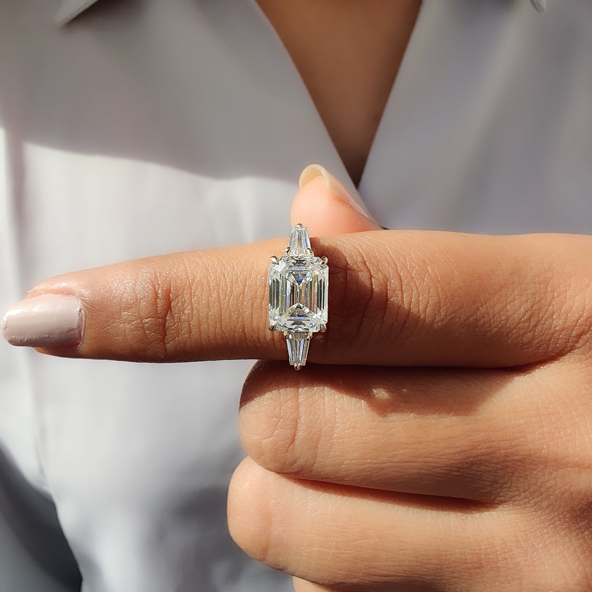 Cushion Hidden Halo Lab Grown Diamond Engagement Ring