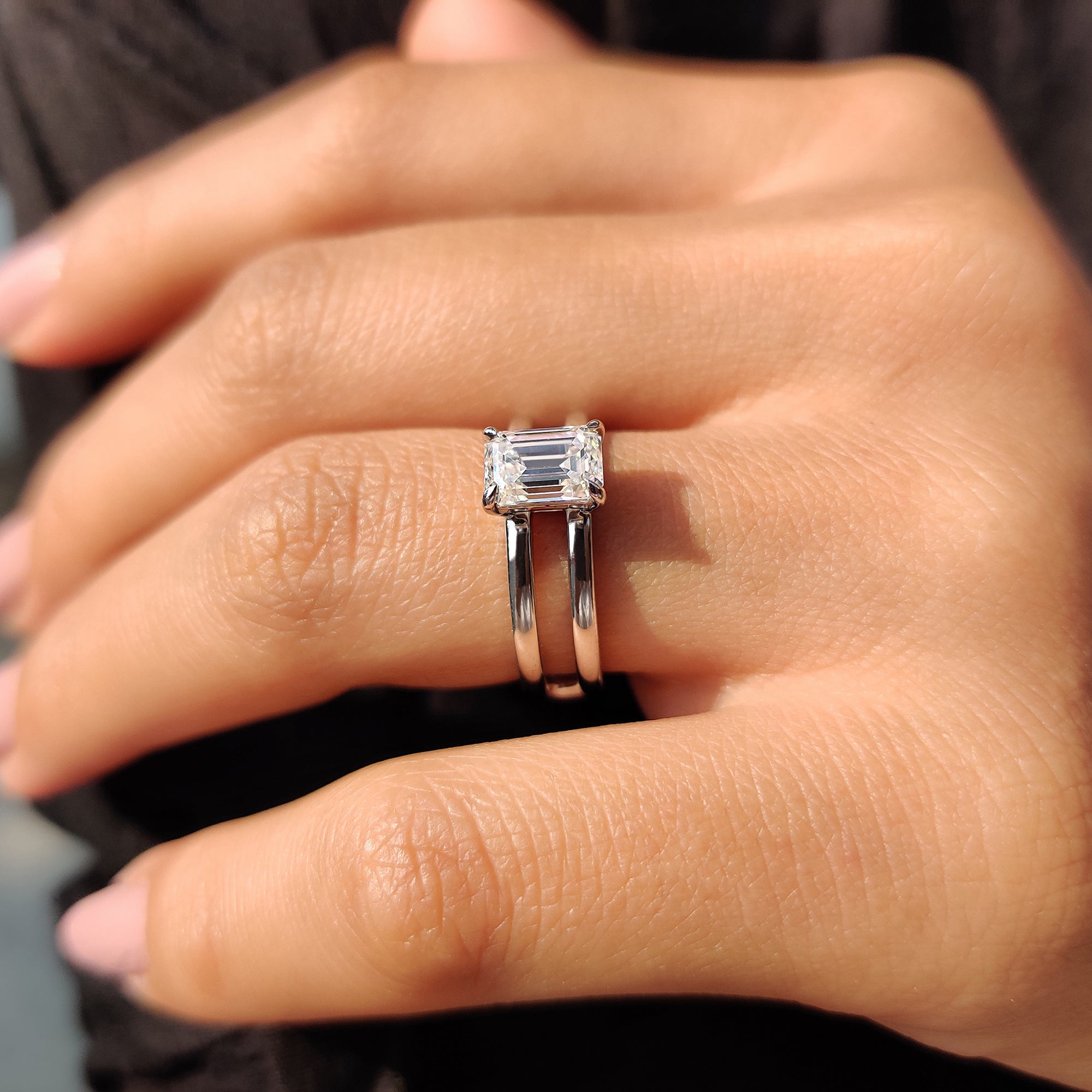 Cushion Hidden Halo Lab Grown Diamond Engagement Ring